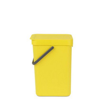 Brabantia Ведро для мусора Sort & Go (12 л), 25х20х35 см, желтное 109768 Brabantia