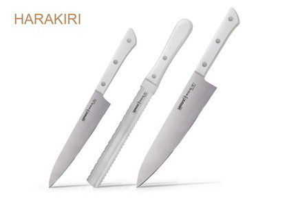 Samura Набор ножей Harakiri, 3 пр., белый SHR-0230W Samura
