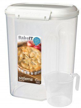 Sistema Контейнер с чашкой Bake IT (3.25 л), 17.6х13.2х23 см, белый 1250 Sistema