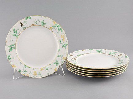 Leander Набор тарелок мелких Мэри-Энн Зелень и золото, 6 шт. 03160115-1381 Leander