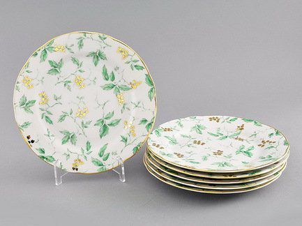 Leander Набор тарелок мелких Мэри-Энн Зелень и золото, 19 см, 6 шт. 03160319-1381 Leander