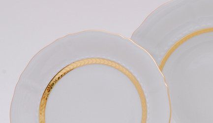 Leander Набор тарелок мелких Соната Изящное золото, 25 см, 6 шт. 07160115-1239 Leander