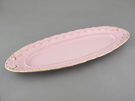 Leander Блюдо овальное Соната Розовая нить, 55.5 см, розовый фарфор 07211518-0158 Leander