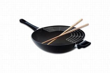 Scanpan Сковорода-вок с палочками и решеткой, 32 см, черная 32301200 Scanpan