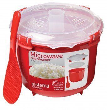 Sistema Рисоварка Microwave (2.6 л), 21.6х19.5х16.1 см, красная 1110 Sistema