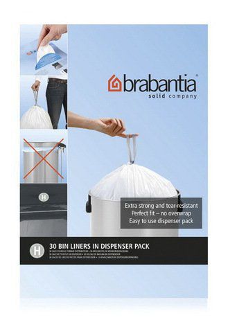 Brabantia Пакет пластиковый, размер H (40/50 л), белый, 30 шт., в упаковке 375705 Brabantia