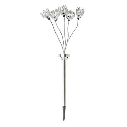 Gardman Фонарь уличный Glass Flower, холодный белый LED, 100х40 см L21116 Gardman
