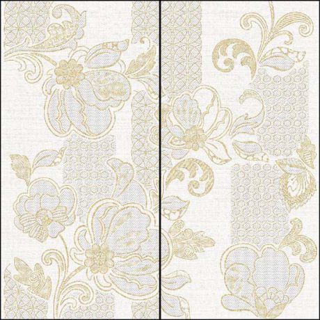 Illusio Панно Beige Pattern - комплект из 2 плиток 315x630 мм/630x630 мм/3