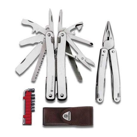 Мультитул VICTORINOX SwissTool Spirit XC Plus, 37 функций, серебристый [3.0238.l]