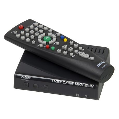 Ресивер DVB-T2 BBK SMP021HDT2, темно-серый