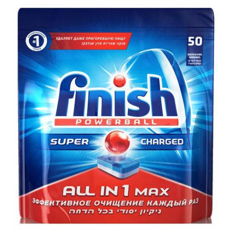 Средство для мытья посуды FINISH All-in-1 MAX, для посудомоечных машин, 50 [3018752]