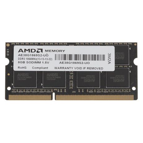 Модуль памяти AMD R738G1869S2S-UO DDR3 - 8Гб 1866, SO-DIMM, OEM