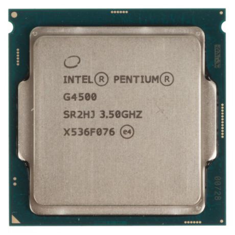 Процессор INTEL Pentium Dual-Core G4500, LGA 1151 OEM [cm8066201927319s r2hj]