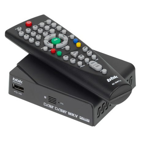 Ресивер DVB-T2 BBK SMP015HDT2, темно-серый