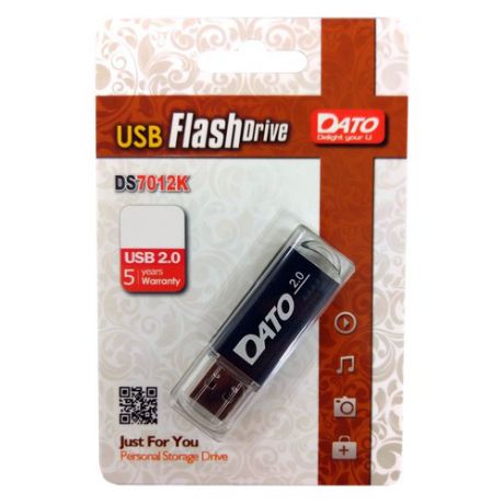 Флешка USB DATO DS7012 8Гб, USB2.0, черный [ds7012k-08g]