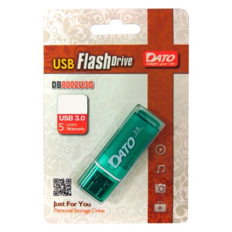Флешка USB DATO DB8002U3 16Гб, USB3.0, зеленый [db8002u3g-16g]