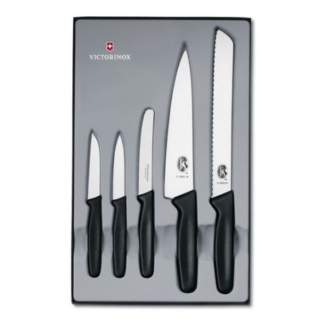 Набор ножей Victorinox STANDART (5.1163.5) стальной черный подар.коробка