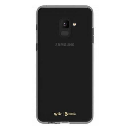 Чехол (клип-кейс) SAMSUNG WITS SOFT COVER, для Samsung Galaxy A8+, черный [gp-a730wscpaac]