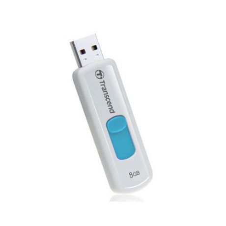 Флешка USB TRANSCEND Jetflash 530 8Гб, USB2.0, белый и голубой [ts8gjf530]