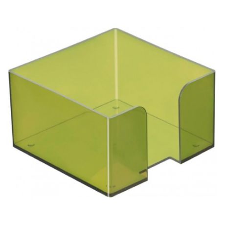 Подставка Стамм ПЛ50 для бумажного блока 90x90x50мм зеленый/тонированный пластик