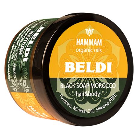мыло HAMMAM Organic oils Марроканское Черное Бельди 400г банка