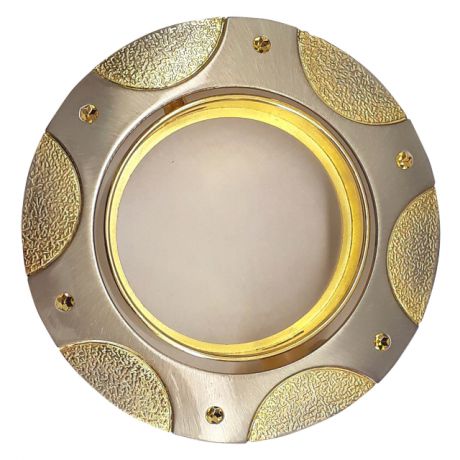светильник галогенный DE FRAN GU5.3 MR16 сатин никель золото