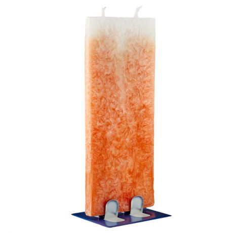 свеча CHAMELEON плоская с подставкой 0,8х6х16см 4ч/г цвет оранжевый