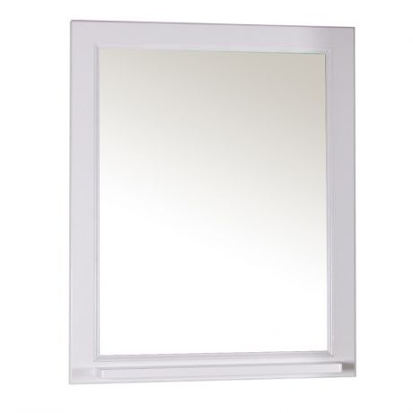 Зеркало АСБ мебель Бергамо 65 Woodline белый/патина серебро