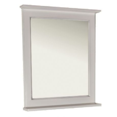 Зеркало АСБ мебель Прато 70 Woodline белый/патина серебро