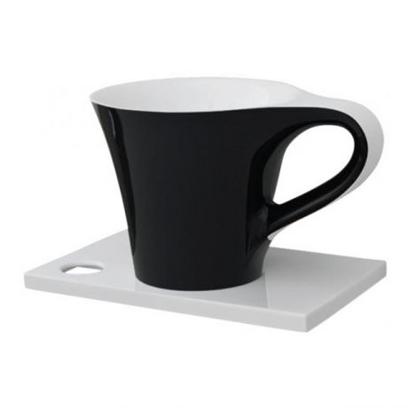Раковина ArtCeram Cup Livingtec OSL005 01;50 белая/чёрная