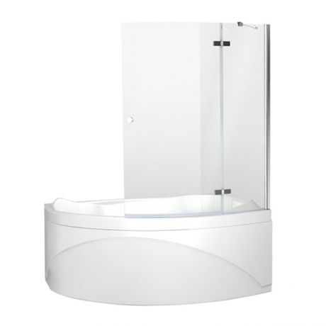 Шторка для ванны Aquanet Beta 2 113х140 R прозрачное стекло