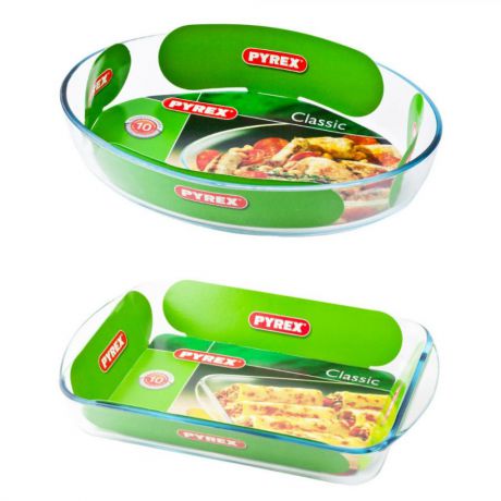 Набор 2шт блюд PYREX 0x21см овал, прямоуг 35x22см