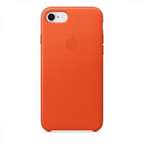 Кожаный чехол Apple Leather Case для iPhone 8/7 , цвет (Bright Orange) MRG82ZM/A