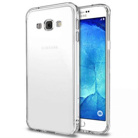 Силиконовый чехол BoraSCO для Samsung Galaxy A8 2018 (A530) (прозрачный)