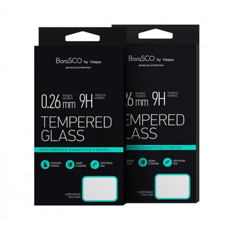 Защитное стекло BoraSCO Full Cover+Full Glue для Samsung Galaxy A7 (2018) A750F Черная рамка