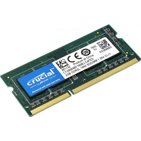 Память для ноутбука DDR3L Crucial 2Gb 1600MHz (CT25664BF160BJ)