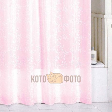 Шторка для ванной комнаты Milardo Pink Leaf SCMI085P