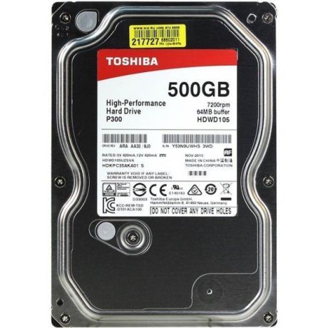 Жесткий диск Toshiba P300 500Gb (HDWD105EZSTA)