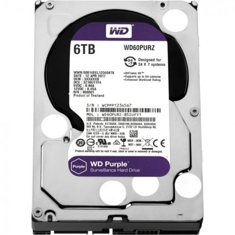 Жёсткий диск WD Purple 6Tb (WD60PURZ)