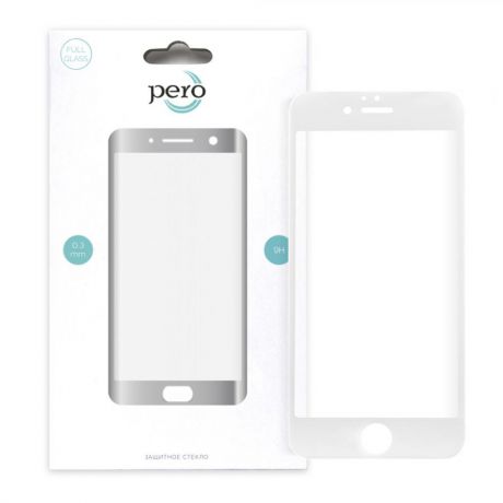 Защитное стекло PERO 3D для iPhone 8, белое