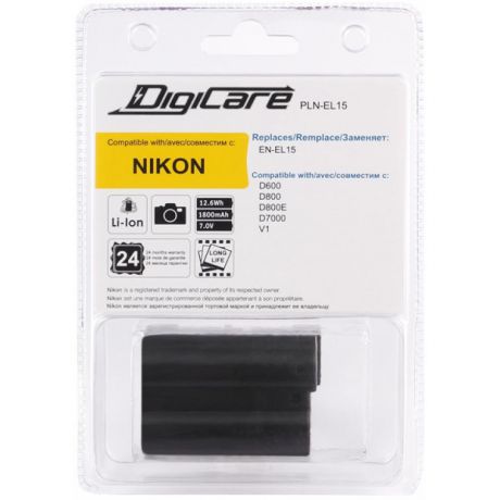 Аккумулятор DigiCare PLN-EL15 / EN-EL15 для D600, D800, D800E, D7000, D7100, Nikon 1 V1