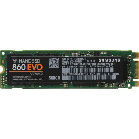 Накопитель SSD Samsung 500Gb 860 EVO (MZ-N6E500BW)