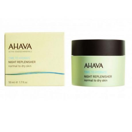 Ночной крем для лица Ahava Time To Hydrate, 50 мл, восстанавливающий для нормальной и сухой кожи