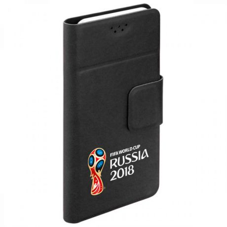 Чехол универсальный Wallet для смартфонов 4,3"-5,5", FIFA_Official Emblem 2, черный, Deppa