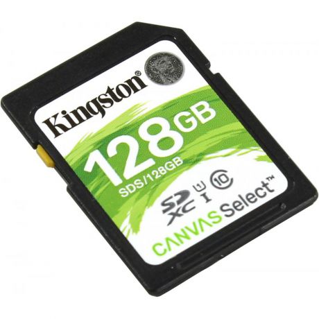 Карта памяти Kingston SDXC 128Gb Class10 SDS/128GB Canvas Select
