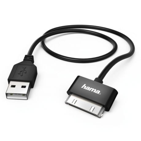 Кабель Hama 30-pin (Apple)-USB 2.0 черный 1м для Apple iPhone 3G/3GS/4/4S (00093577)
