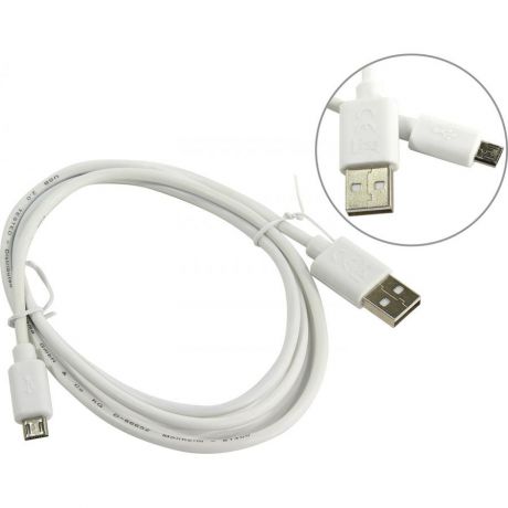 Кабель Hama H-20071 microUSB (m)-USB 2.0 (m) белый 1м для Универсальный для универсальный (00020071)