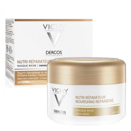 Маска для волос Vichy Dercos Nutri Reparateur, 200 мл, питательно-восстанавливающая