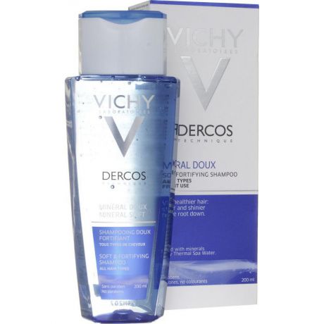 Шампунь для волос Vichy Dercos Mineral Doux, 200 мл, минеральный подходит для всех типов волос