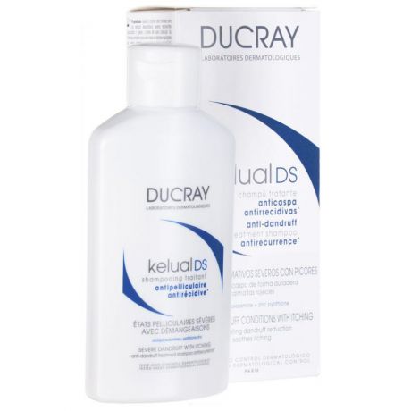 Шампунь для волос Ducray Kelual DS Кераторедуктор, 100 мл, для лечения тяжёлых форм перхоти